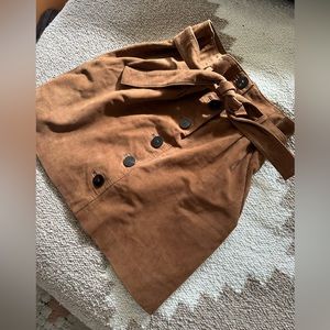 Sezane goat suede skirt